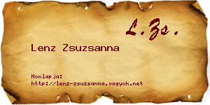 Lenz Zsuzsanna névjegykártya