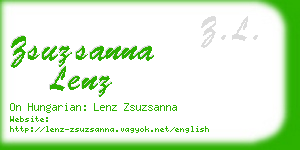 zsuzsanna lenz business card